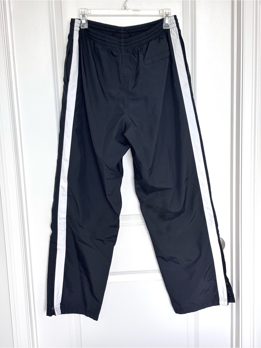 Y2K Vintage Nike Track Pants WhiteStripe Streetwear Athletic Sweat Suit Style L
